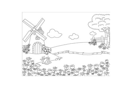 Picture Embossing folder - Windmills
