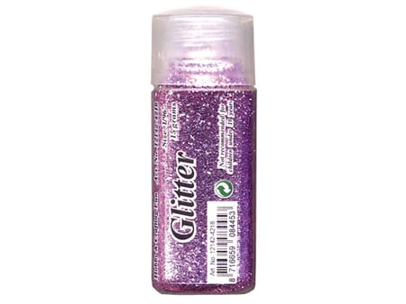 Glitter finkornet - 15 g  - rosa