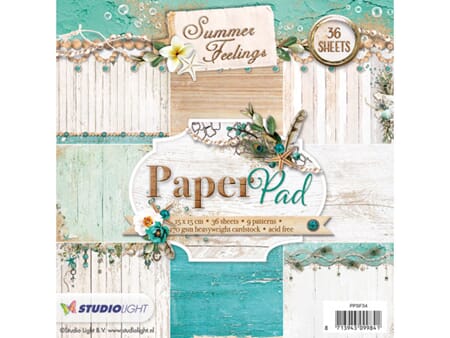 StudioLight Paper Pad - Summer Feelings 54 - 15x15